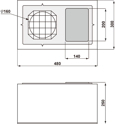 MED7P3 外形寸法図(µm)
