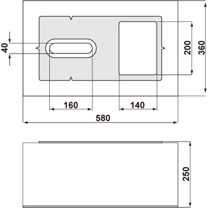 MED8P51 外形寸法図(µm)