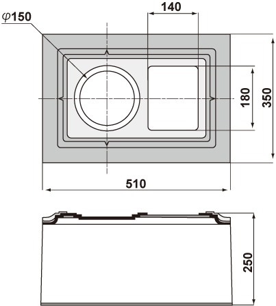 MED8P56A 外形寸法図(µm)