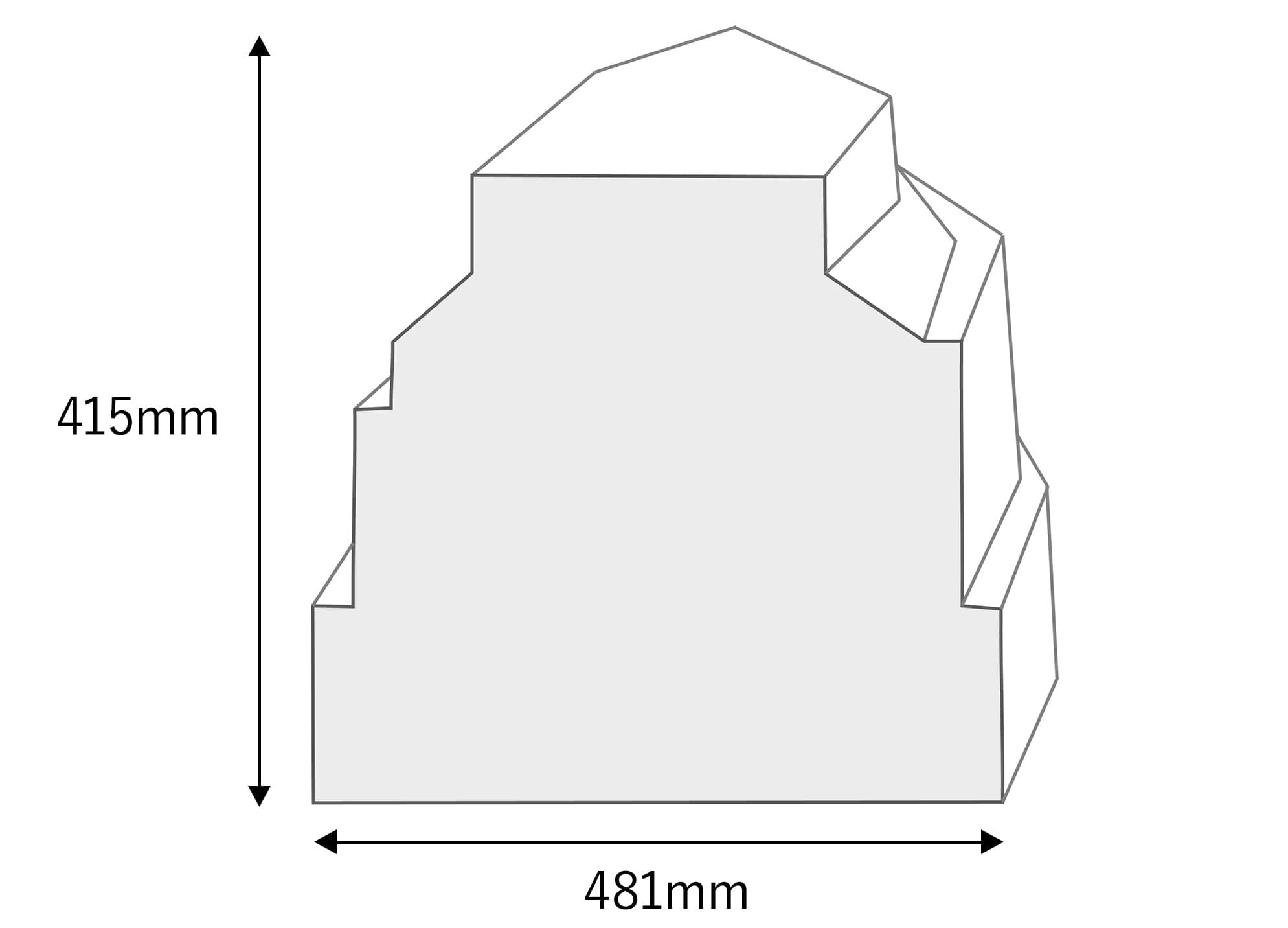 Figure of cross section at the center