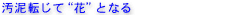 汚泥転じて”花”となる