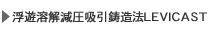 浮遊溶解減圧吸引鋳造法LEVICAST