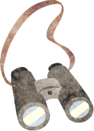 双眼鏡のイラスト
