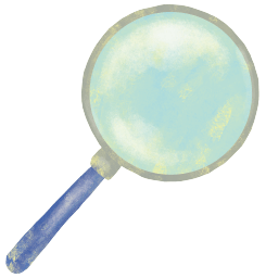 虫眼鏡のイラスト